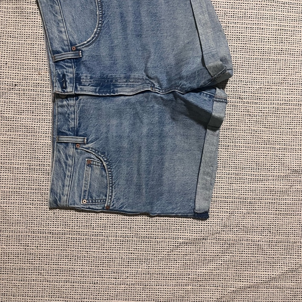 Denim Forum Light Blue Relaxed Jean shorts